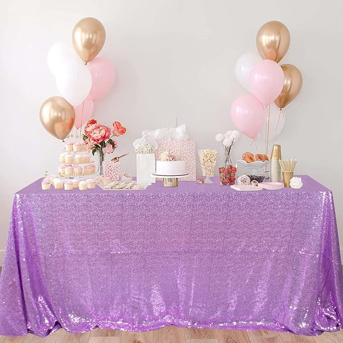 ShinyBeauty Lavender Table Cloths - Image 4