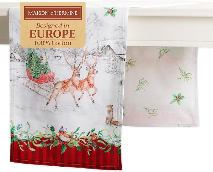 Maison d' Hermine Table Runner 100% Cotton Double Layer Table Runners 108 by MaisondHermine