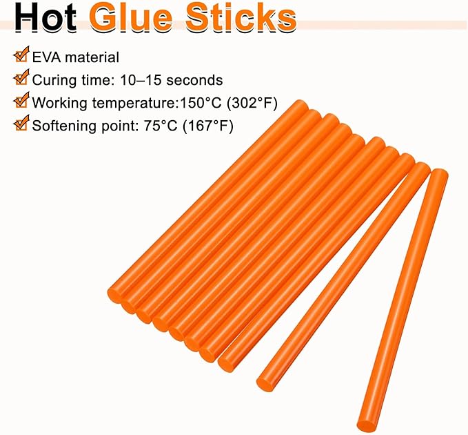 HARFINGTON 10pcs Hot Glue Sticks 0.43" Dia x 9.84" Long EVA Mini Hot Melt - Image 4