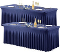 Wish Care 2 Pack Navy Blue Spandex Table Clothes by WishCare