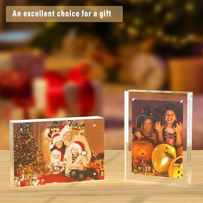 HELPLEX Acrylic Frame, 3 Pack 3.5x5 Acrylic Picture Frames, 20mm Thicker - Image 7