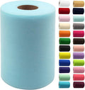 Light Blue Tulle Fabric Rolls 6 Inch by 100 Yards Fabric Spool Tulle Ribbon by IONTACH