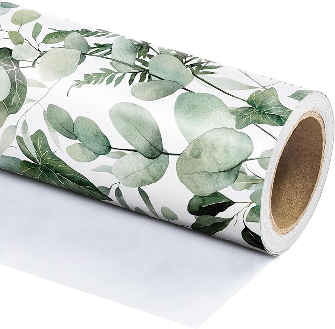 WRAPAHOLIC Eucalyptus Leaves Wrapping Paper Roll - Image 3