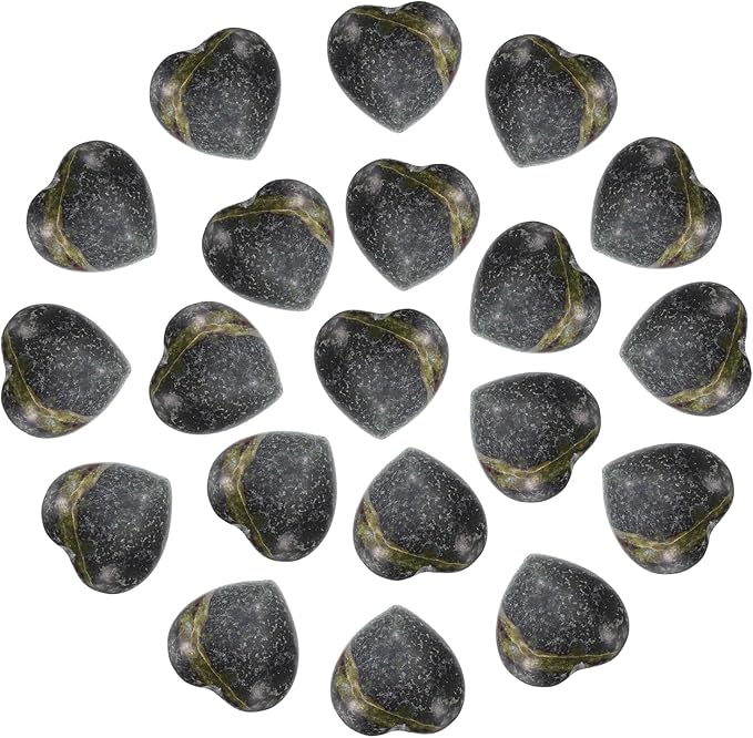 PATIKIL 20 Pcs Natural Heart Shaped Crystal Stone, 0.6 Inch Mini Polished Love by PATIKIL