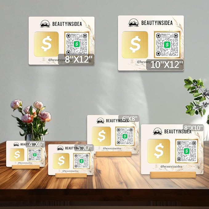 Personalized Custom Metal QR Code Sign Venmo Cashapp Scan to Pay - Image 4