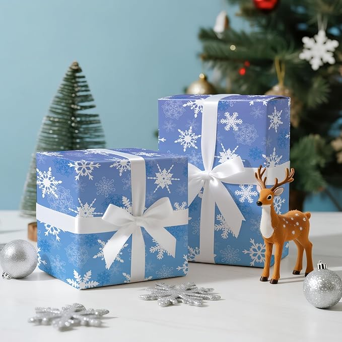 LeZakaa Christmas Wrapping Paper Roll, Elegant Gift Wrap - Image 4