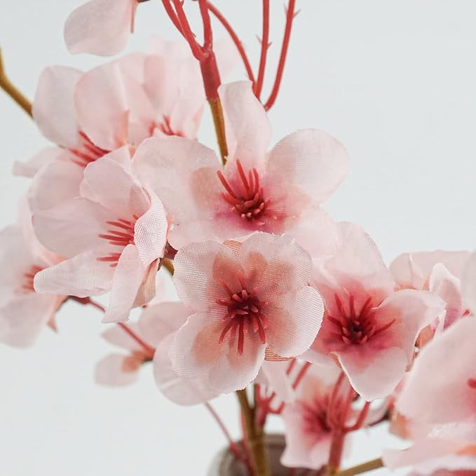 Uieke 8Pcs Artificial Cherry Blossom Flowers, Silk Cherry Blossom Branches - Image 4