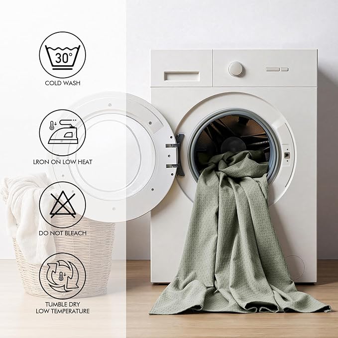 MIULEE Olive Green Linen Cottton Table Cloth Rectangle Tablecloth Waterproof - Image 8