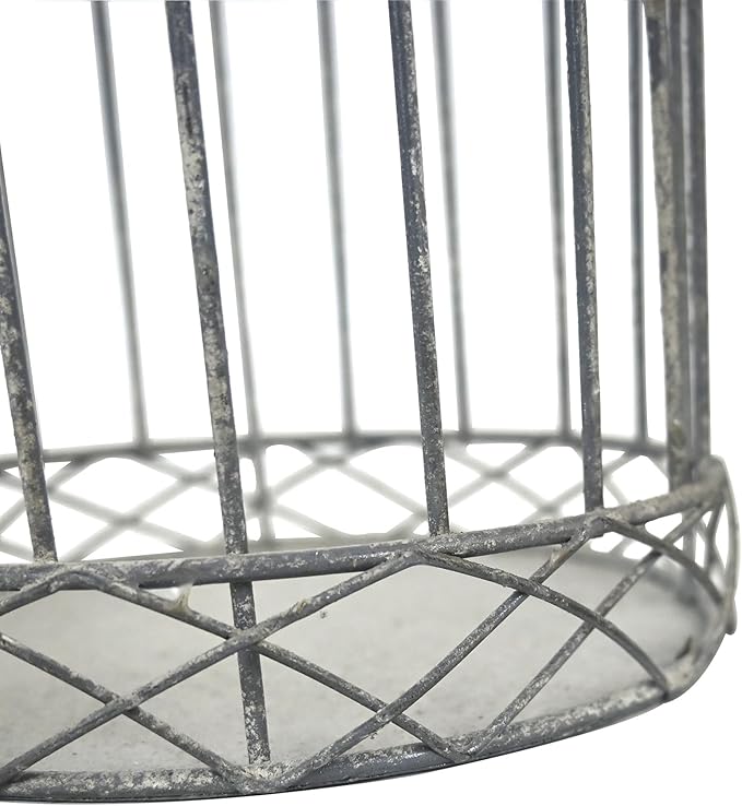 Rustic Farmhouse Metal Planter Holder Vintage Birdcage Candle Holder Distressed - Image 7