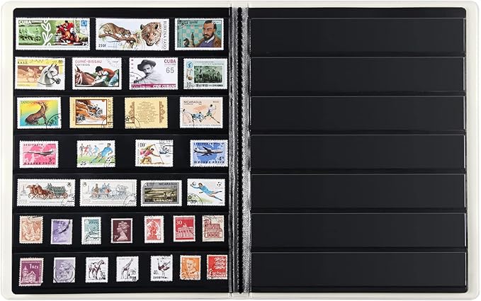MUDOR Stamp Collecting Album, 7 Rows Pockets Stamp Book - Image 3