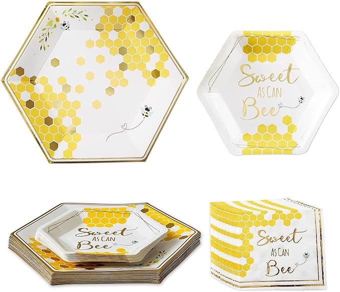 Kate Aspen Sweet as Can Bee 62 Piece Party Tableware Set by KateAspen