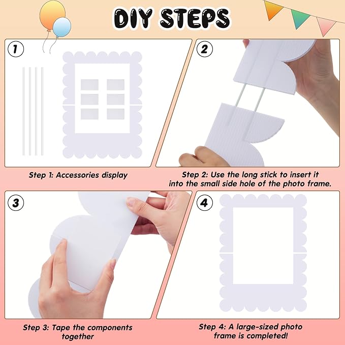 32 x 24 Inch Large Blank DIY Photo Booth Props Picture Frame Party Frame DIY - Image 3