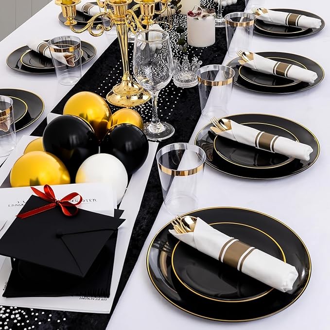 KIRE 350 PCS Plastic Dinnerware Set - Image 7