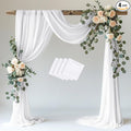Wokceer Wedding Arch Draping Fabric 4 Panels 28.7" x 20FT White Sheer Fabric by Wokceer