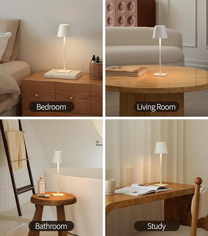 UME Cordless Table Lamp, Battery Operated Lamp - Image 7