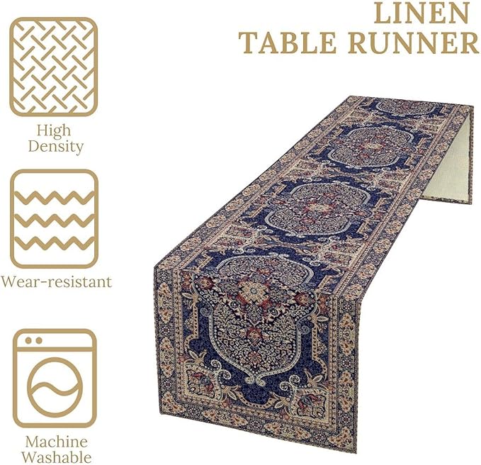 Boho Floral Vintage Table Runner - Image 5