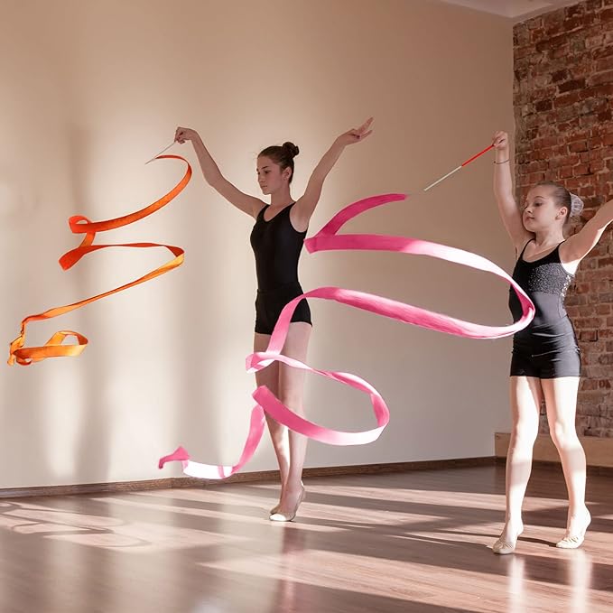 Yilloog Ribbon Dancing Wands Party Favors, 78.7 Inch Gymnastics Ribbon - Image 4