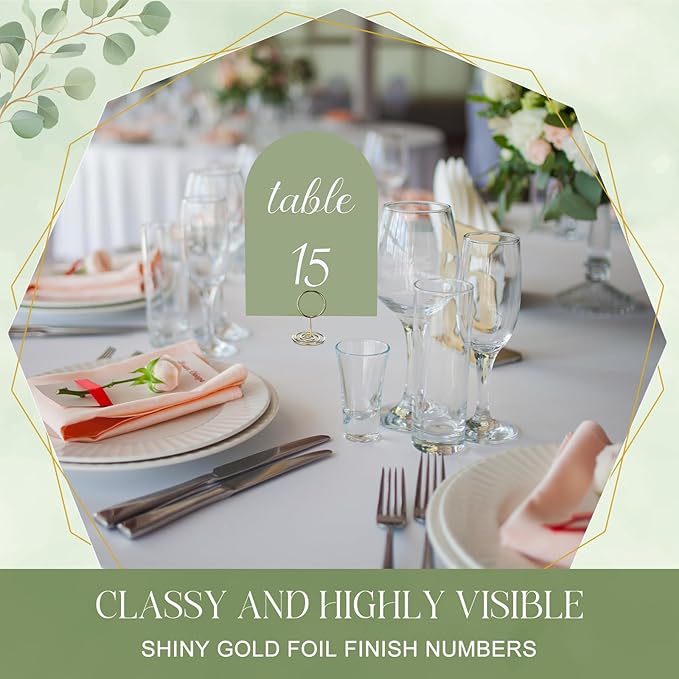 Green and White Table Numbers 1-30 - Image 6