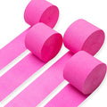 PartyWoo Pink Crepe Paper Streamers 4pcs 328ft Pack of Dark Hot Pink Magenta by PartyWoo