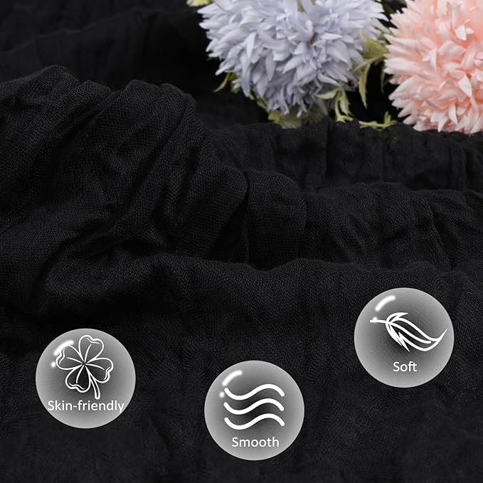 6 Pack Black Halloween Cheesecloth Table Runner 10ft Boho Gauze Fabric Cheese - Image 4