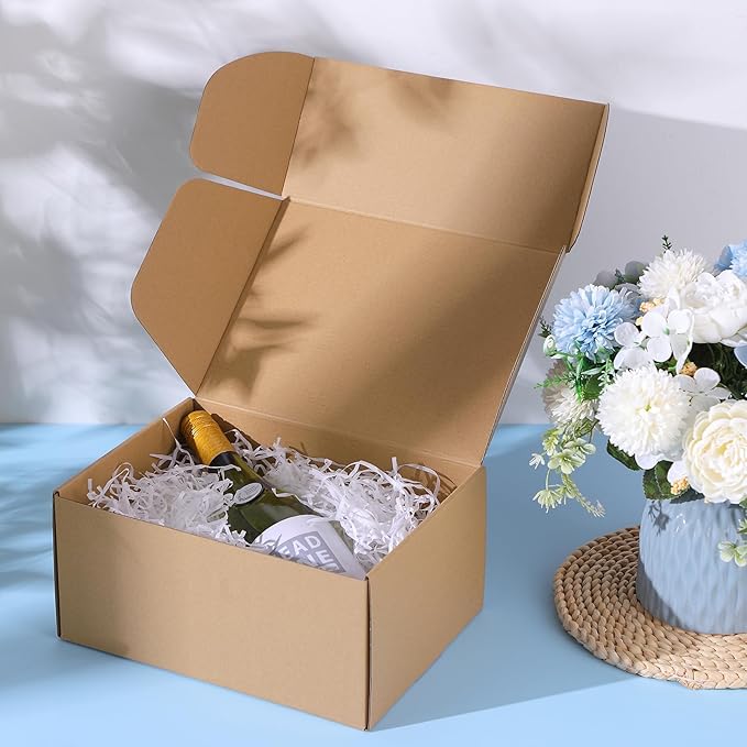 Qilery 200 Pcs Shipping Boxes Cardboard Gift Corrugated Cardboard Brown Boxes - Image 7