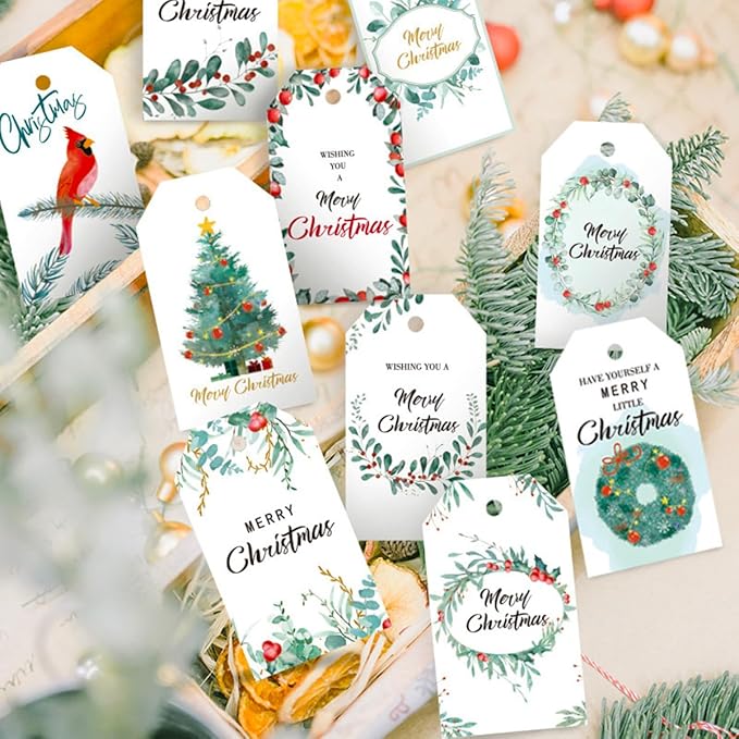 100 Pack Beautiful Christmas Gift Tags， Xmas Beautiful Gift Tags - Image 3