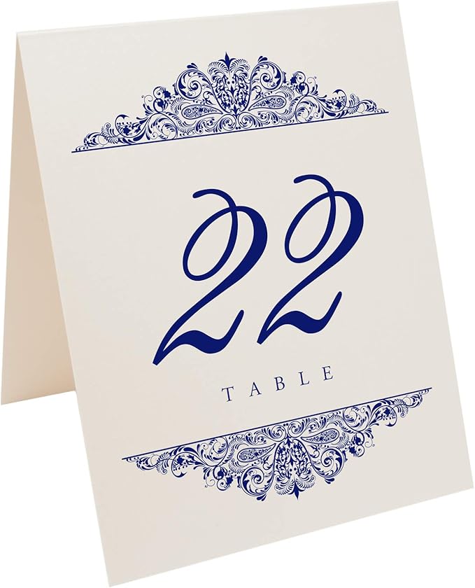 Paisley Wedding Table Numbers, Double Sided, Tent or Use in a Stand - Image 2