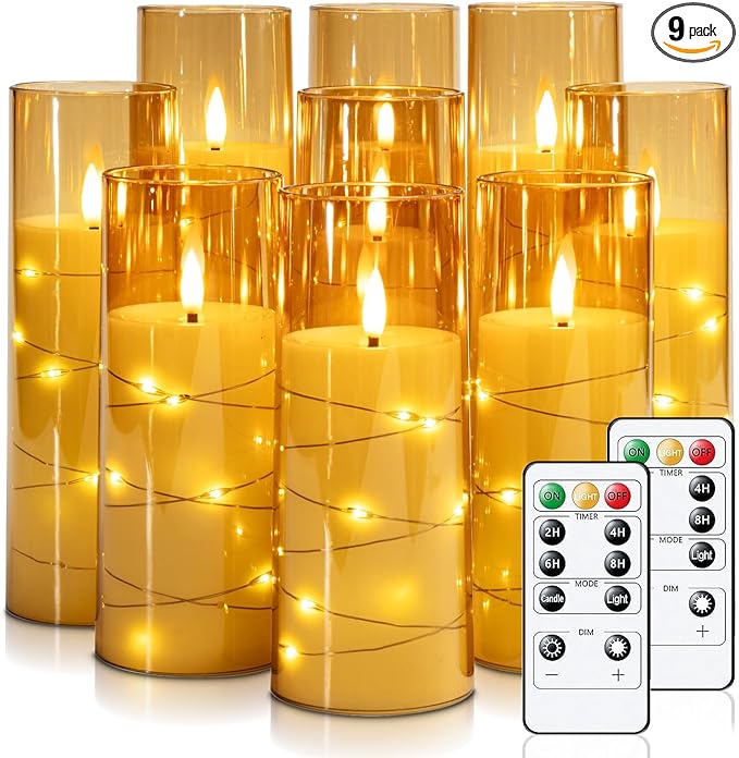 Raycare Flameless Candle with Remote Timer – 9 Flickering Acrylic Battery by Raycare