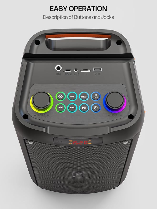 Karaoke Machine for Adults, Portable Bluetooth Speaker - Image 8