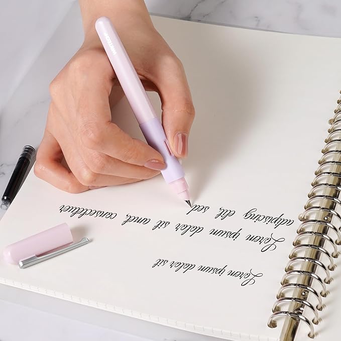 WRITECH Fountain Pen Soft Grip: Fine Nib Black Ink Pen - Image 6