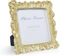 Cuspin 6x6 Gold Picture Frame, Vintage Gold Palm Leaves Textured Hand-Crafted by Cuspin