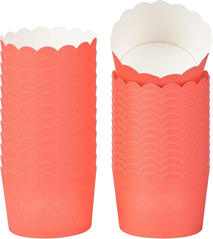 Panificio 10 Ounce Cupcake Wrappers, 200 Scalloped Baking Cups by Restaurantware