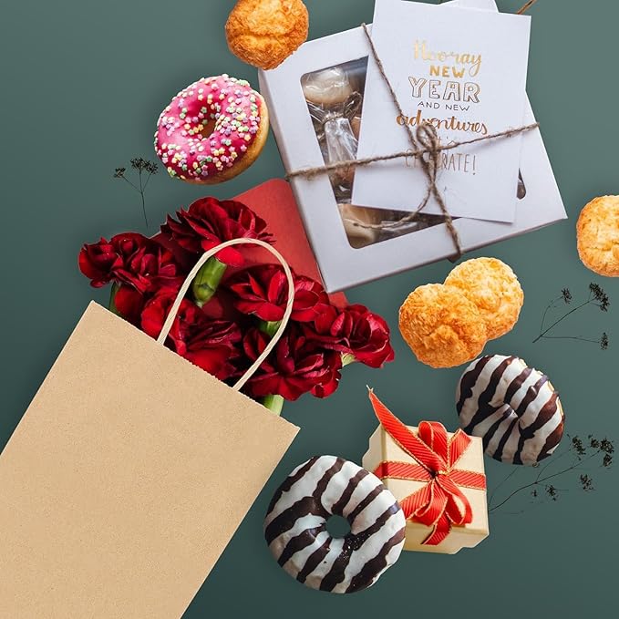 METRONIC Paper Gift Bags 5.25x3.75x8 1000Pcs, Christmas Paper Bag - Image 2