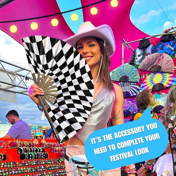 Kandies World Custom Festival Folding Hand Fan - Image 3