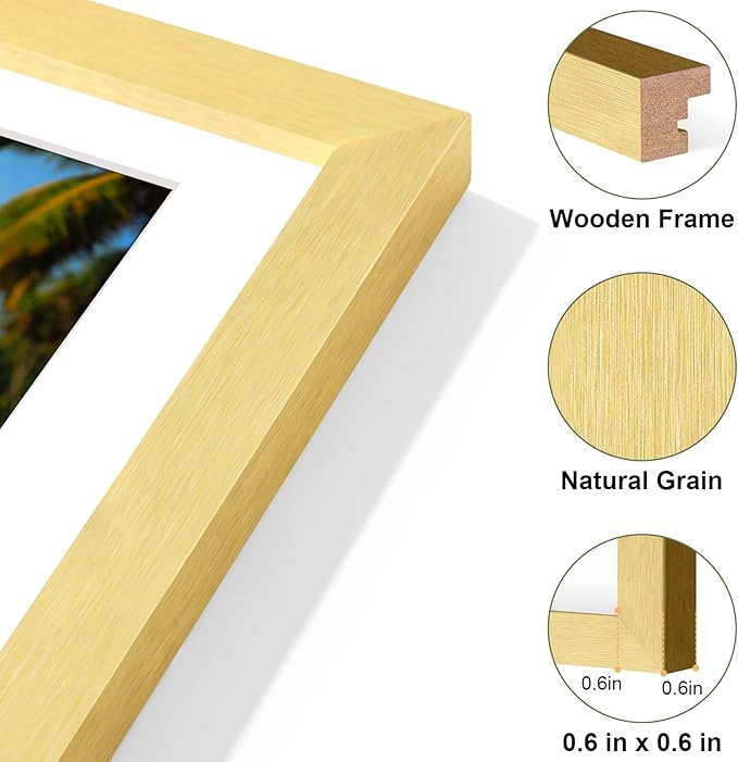 Vittanly 11x14 Collage Picture Frame, Displays 5Pcs 4x6 Pictures - Image 9