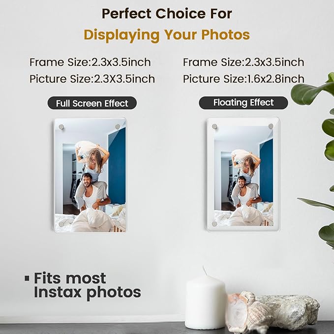 DomeStar Magnetic Acrylic Picture Frame 2.4 x 3.5 Inch, 16 Pack Double-Sided - Image 3
