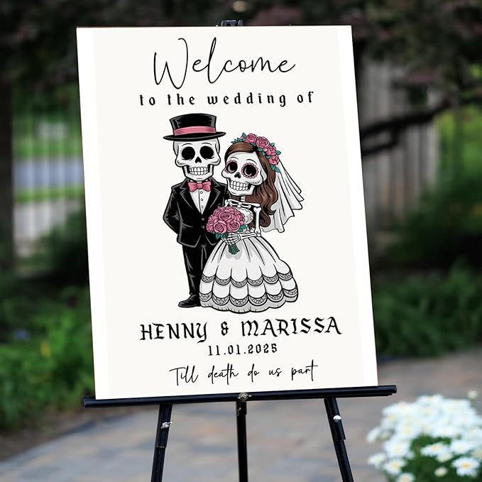 Personalized Halloween Wedding Welcome Sign - Image 2