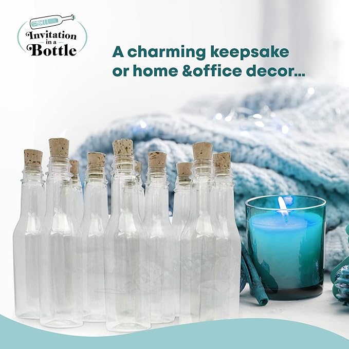 Plastic Bottles & Corks for Bottle Message Invitations, Announcements, DIY Craft - Image 7