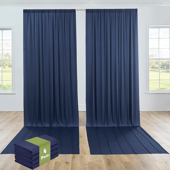 PartyVillage 20ft×15ft Navy Blue Backdrop Curtain - Image 2