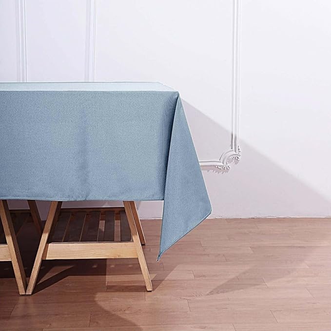 Efavormart 70" Square Linens Dusty Blue Wholesale Linens Polyester Square Linen - Image 6