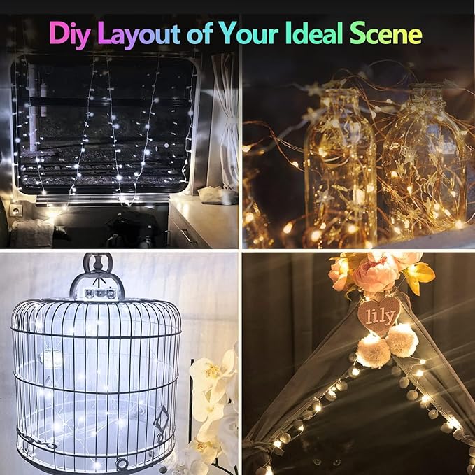 6 Pack Fairy Twinkle Lights Battery Operated, 3 Pack Cool Whie & 3 Pack Warm - Image 9