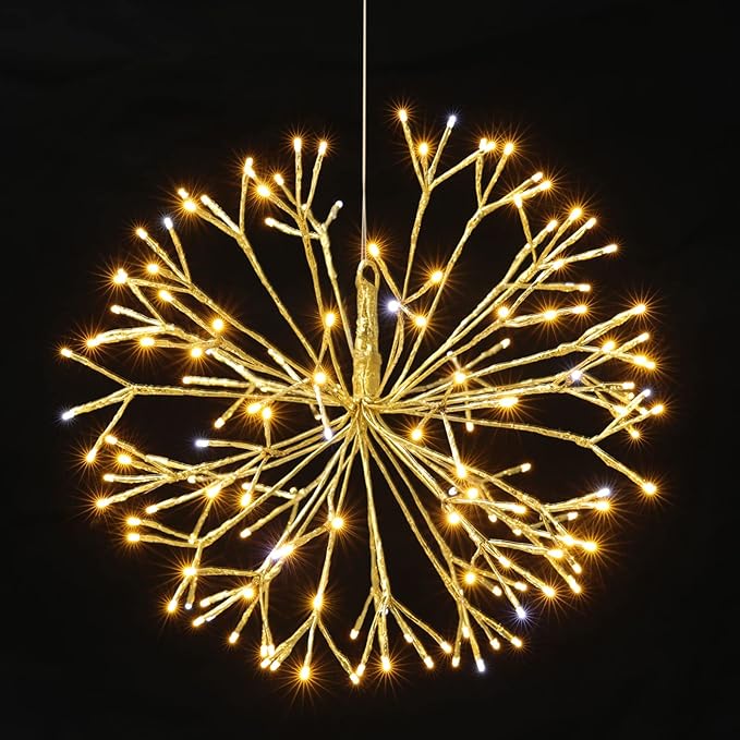 Christmas led Sparkle Ball Hanging Outdoor décorations -Haning Twig Ball by SUNNYPARK