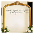 Seating Chart Sign, Wedding Mirror Decal, Thank You by Japrex