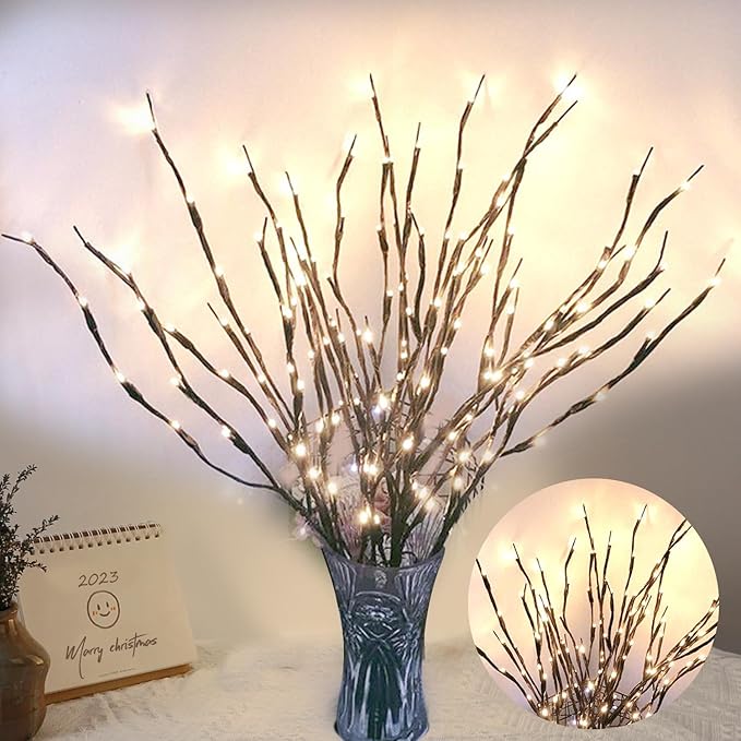 DK177 4 Pack Led Branch Light Battery Operated Lighted Branch Vase Filler - Image 5