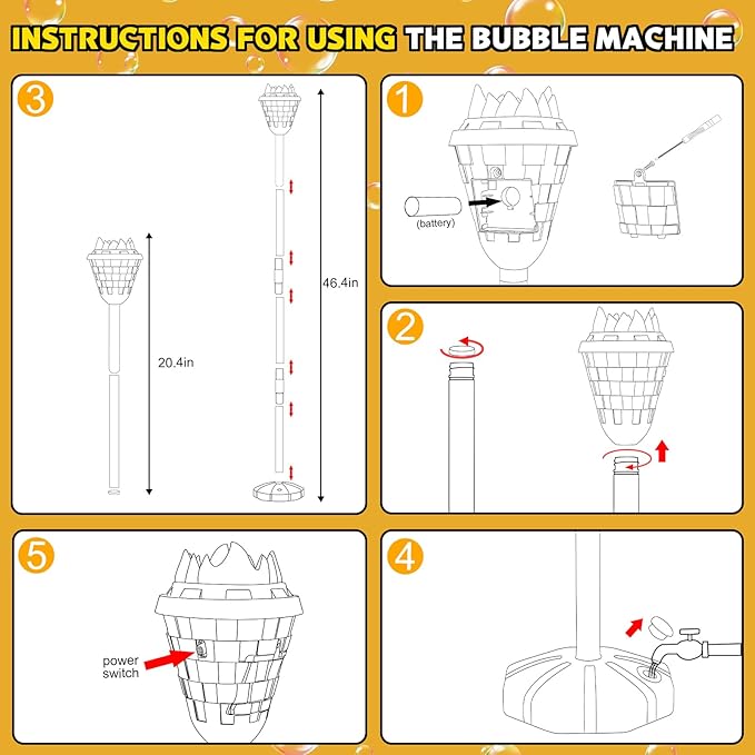 Bubble Machine for Kids, Garden Lamp Bubble Toy - Image 5