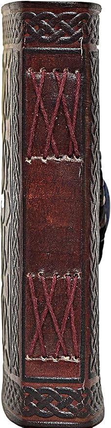 cuero 3 Moon Blue Lapiz Embossed Vintage Leather Journal | 240 Pages of Antique - Image 2