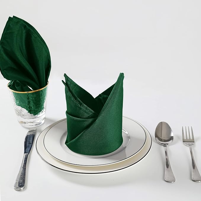 Cloth Napkins 17x17 inch Washable Polyester Dinner Napkins Soft Table Napkins - Image 6