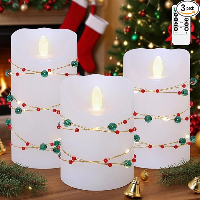 Christmas Flameless Candles by Silverstro