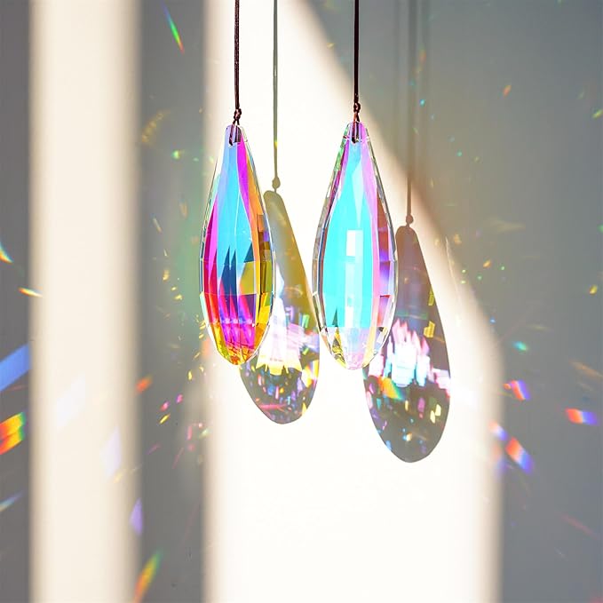 HDCRYSTALGIFTS Pack 2, 120mm Colorful Prisms Crystal Suncatchers - Image 5