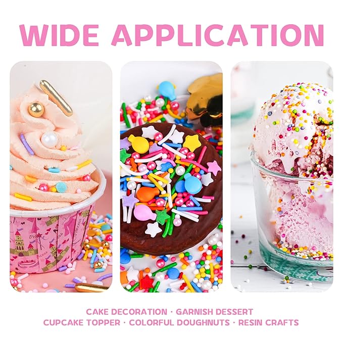 Pink Sprinkles for Cake Decorating 7oz - Image 3